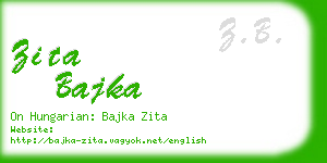 zita bajka business card